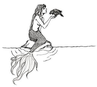 Mermaid and Raven